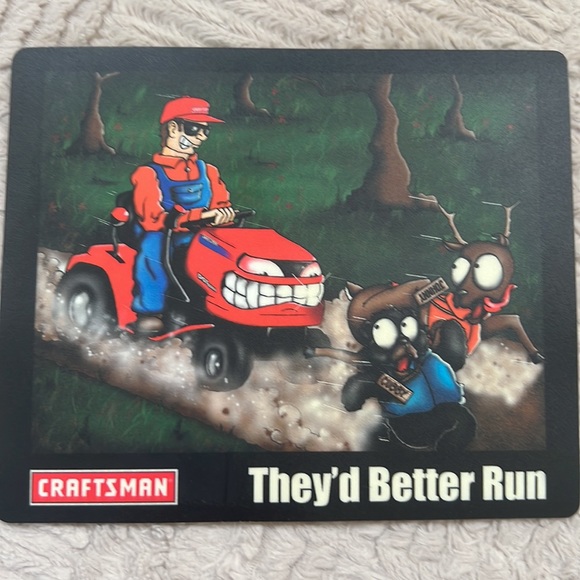 Craftsman- They’d Better Run - mousepad, vintage never used - Picture 7 of 16